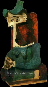 Pablo Picasso Werke - Frau au chapeau 3 1947 kubist Pablo Picasso